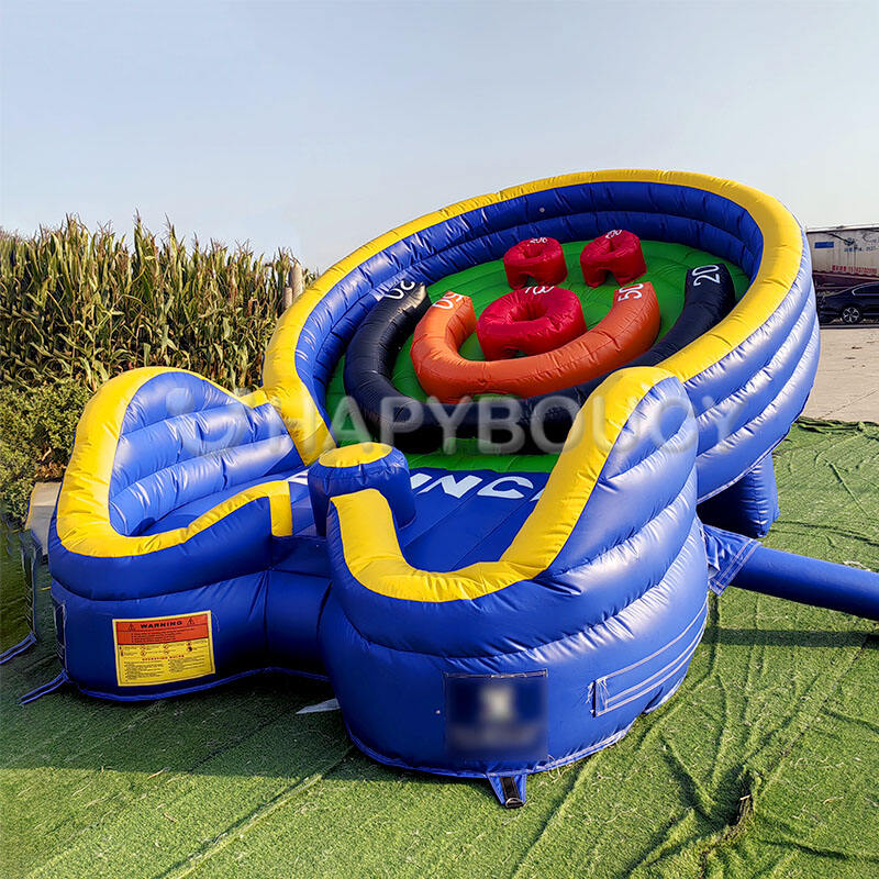 Indoor Outdoor Inflatable Kids Interactive Throwing Game Bulls Eye Ball Inflatable Carnival Games for Events