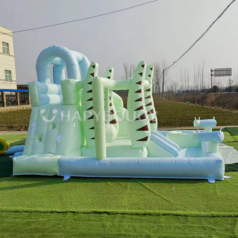 Inflatable Bouncers Water Splash Pool Pastel Green Bounce House Water ...