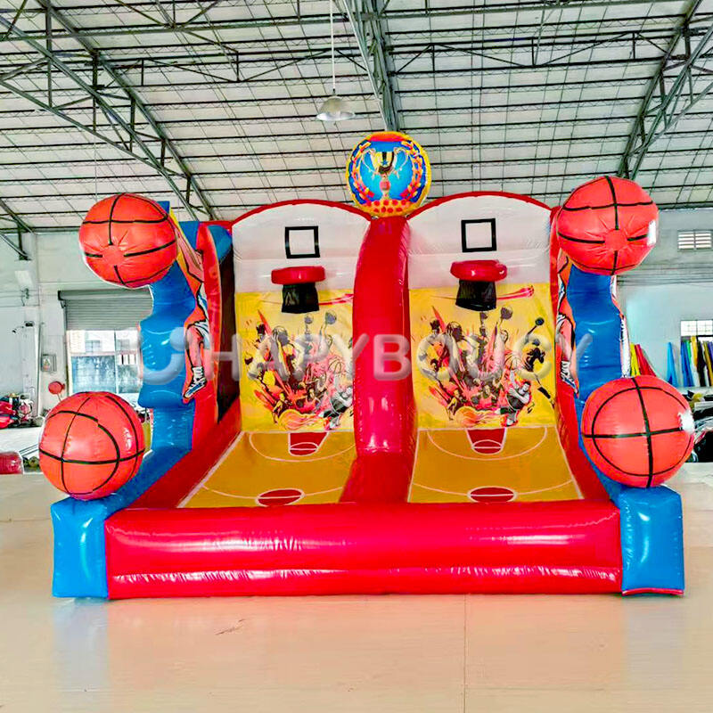 Factory Carnival Inflatable Basketball Hoop Game Bouncer Basketball Court Shootout Inflatable Sport Game