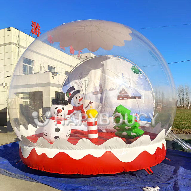 Supplier Bubble Tent Photo Booth Holiday Decorations Giant Inflatable Snowman Inflatable Snow Globe