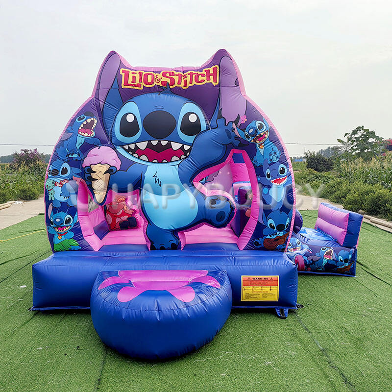 Lilo and Stitch Jumping Castle with Slide Kids Inflatable Stitch Bouncy Castle for Sale
