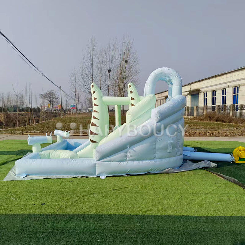Inflatable Bouncers Water Splash Pool Pastel Green Bounce House Water ...