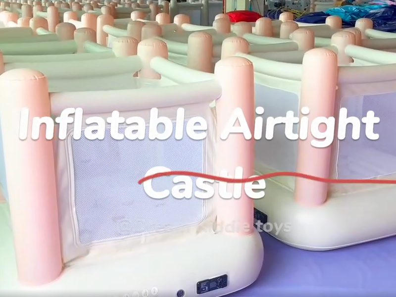 Make Inspection for Built in pump Mini PVC tumble bounce house before delivery