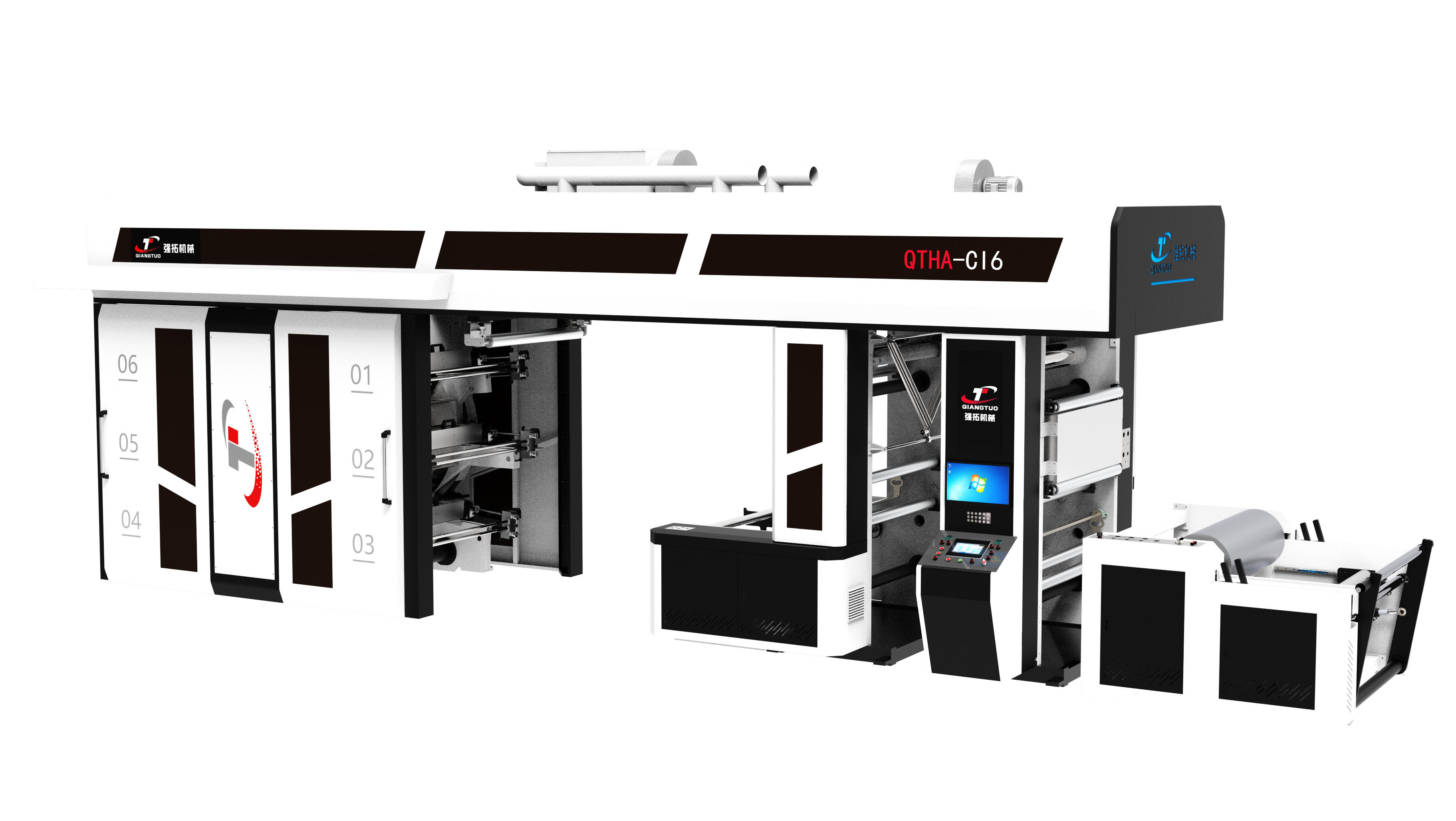 6 colors high speed semi-servo ci flexo printing machine