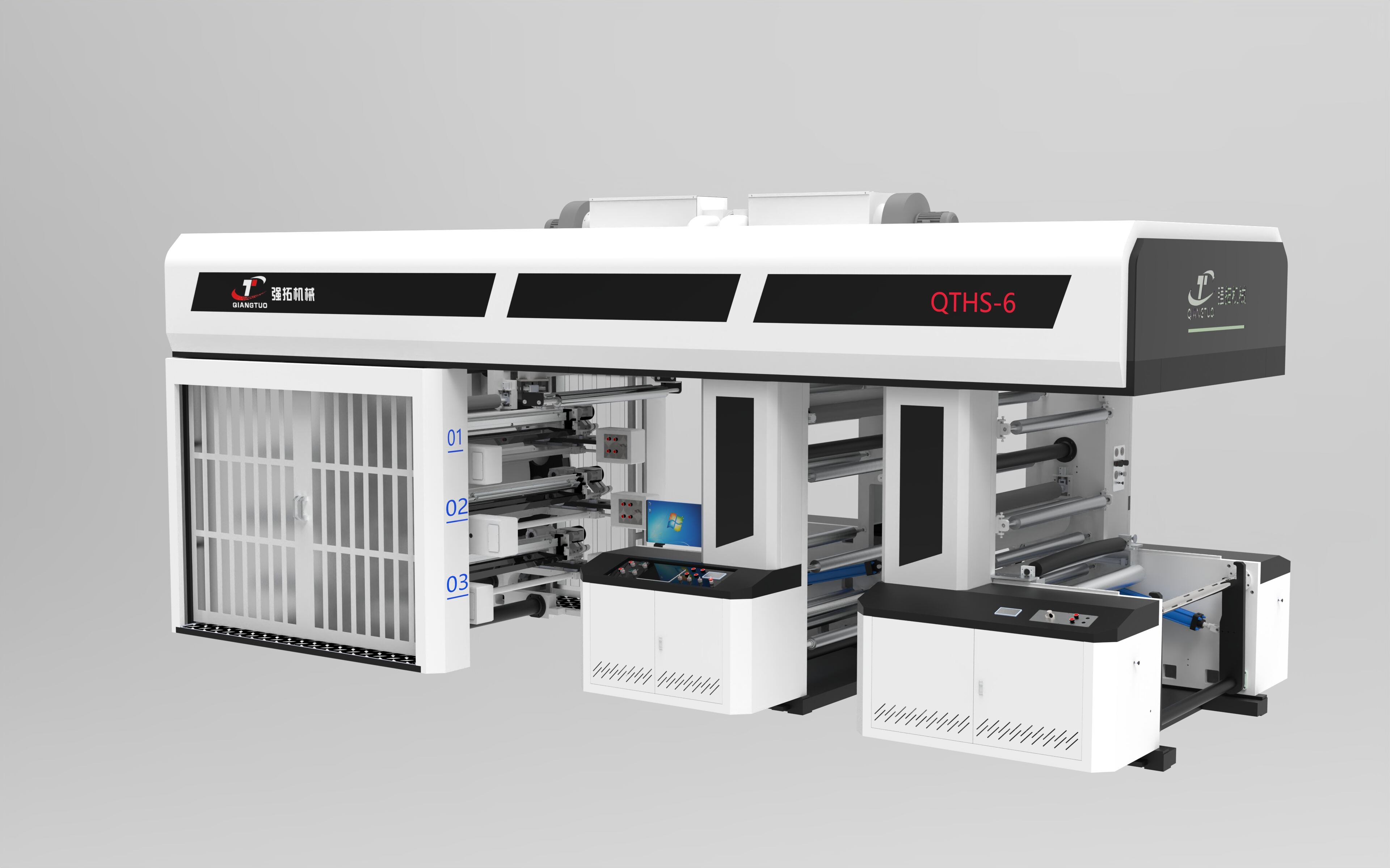 6 COLORS CENTRAL DRUM FLEXOGRAPHIC PRINTING MACHINE (SLEEVE TYPE)