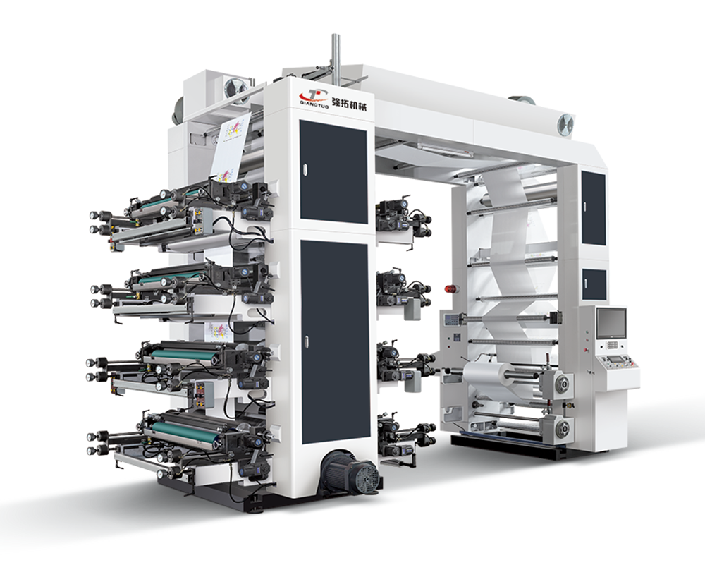 8COLORS HIGH SPEED STACK TYPE FLEXO PRINTING MACHINE