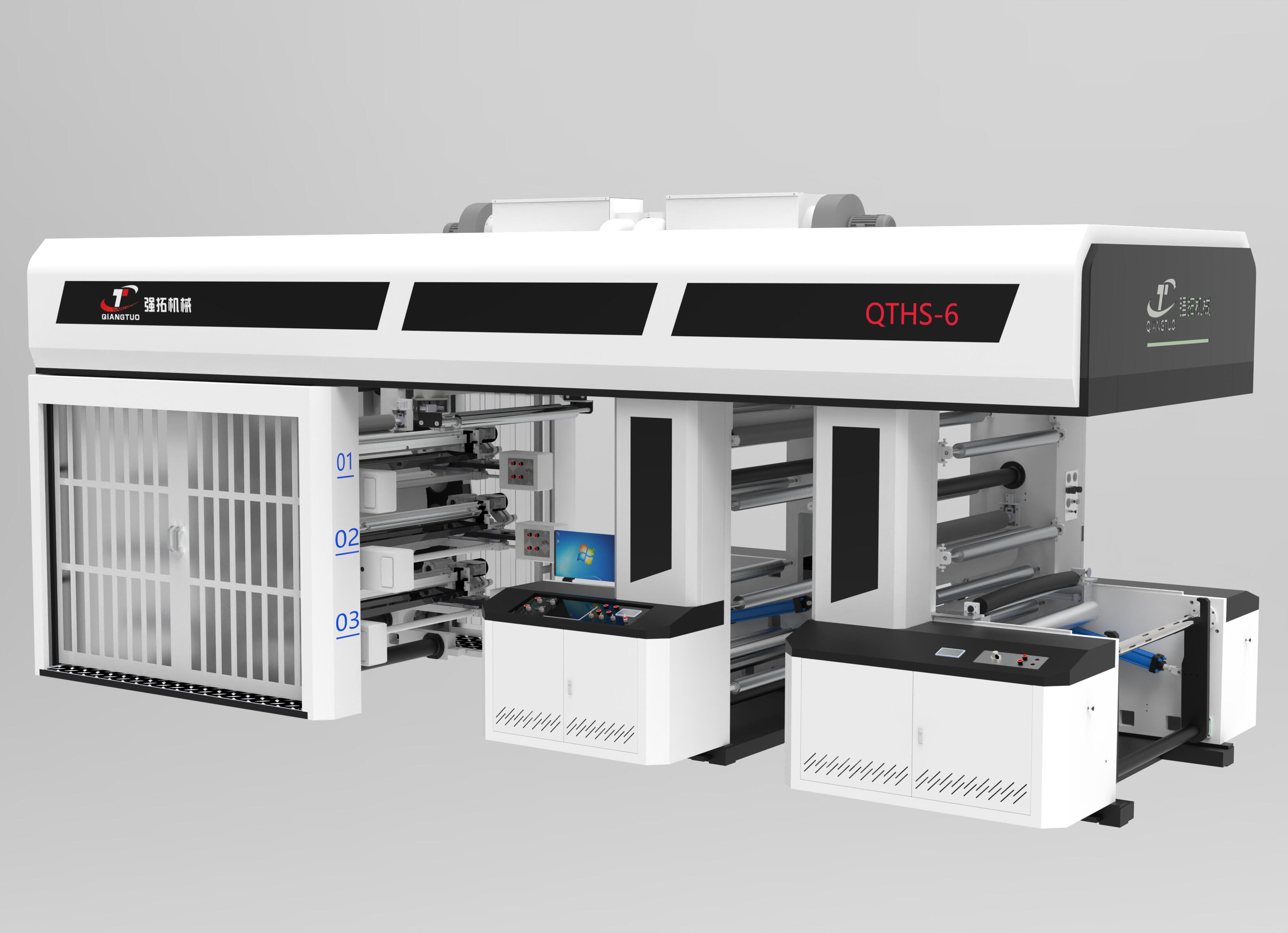 8 COLORS CENTRAL DRUM FLEXOGRAPHIC PRINTING MACHINE (SLEEVE TYPE)