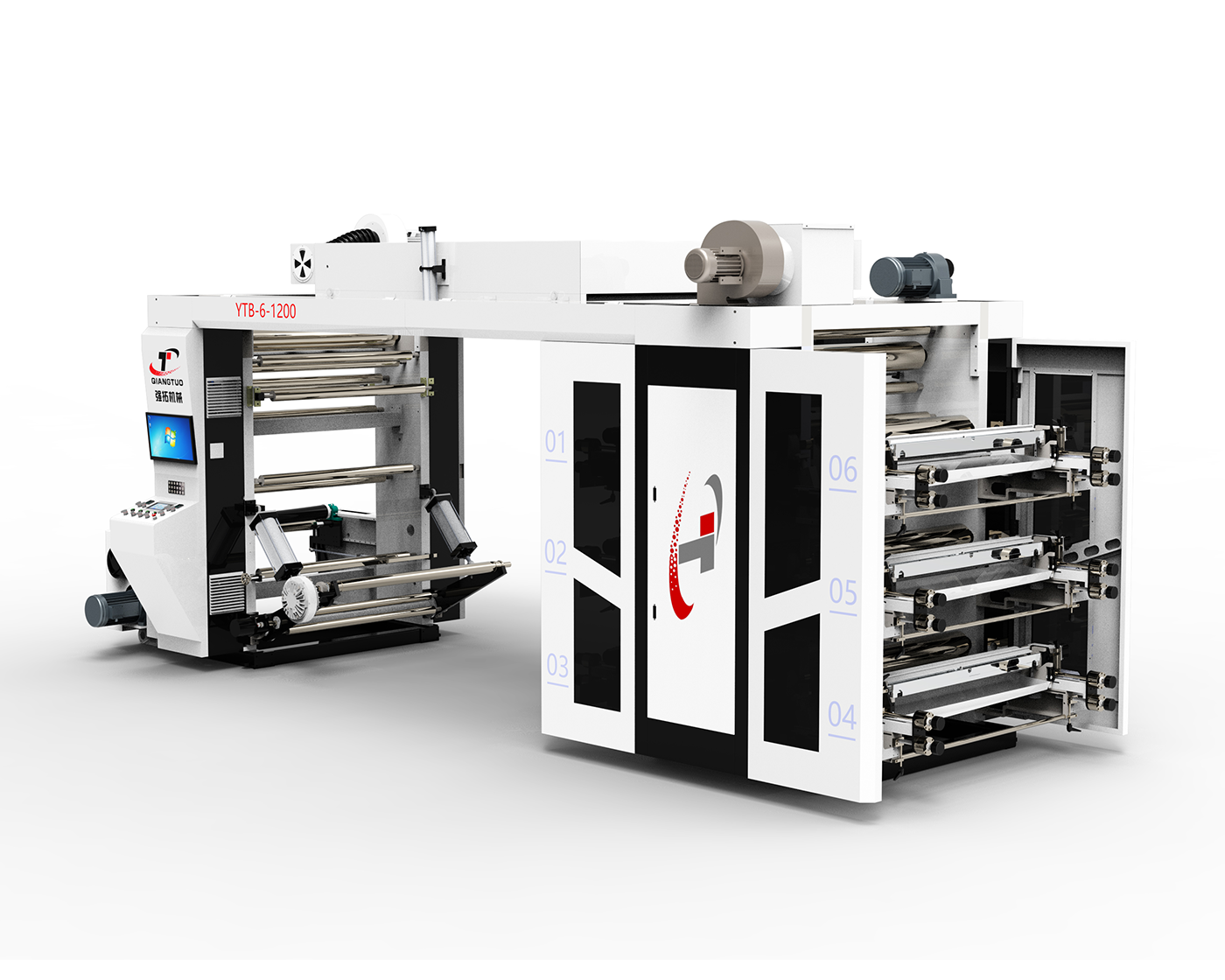 6COLORS HIGH SPEED STACK TYPE FLEXO PRINTING MACHINE