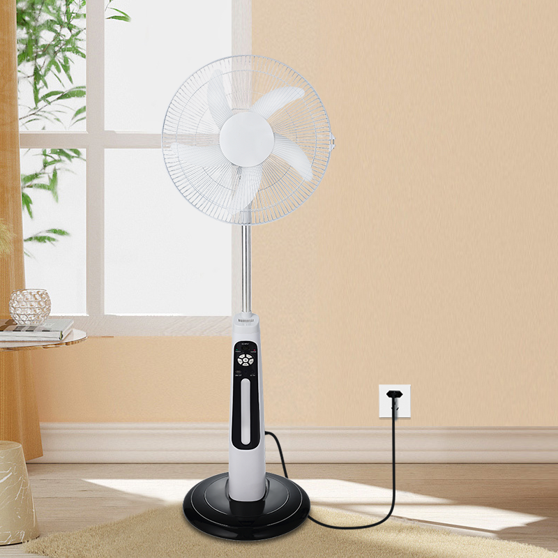 Household Floor Smart Electric Rechargeable Solar Stand Fan Outdoor Solar Fans With Solar Panel