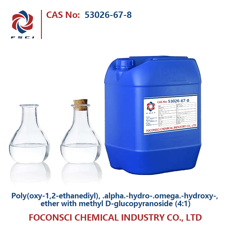 Poly(oxy-1,2-éthanediyl), .alpha.-hydro-.oméga.-hydroxy-, éther avec méthyl D-glucopyranoside (4:1) CAS 53026-67-8