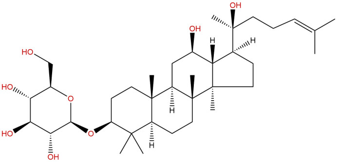 Ginsenoside Rh2 Structural formula