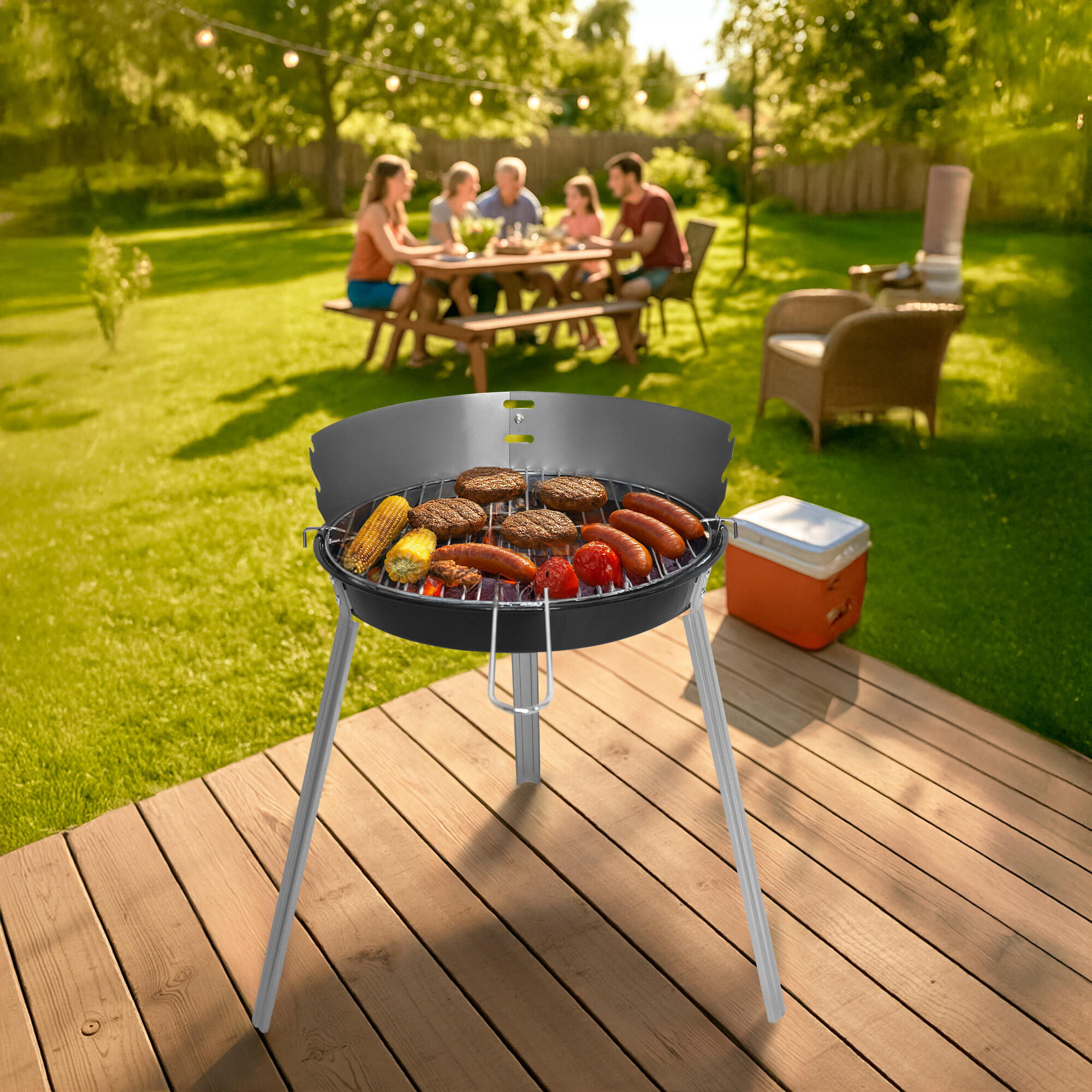 SCB-06 Parrilla de Carbón Portátil Simples de 14 pulgadas