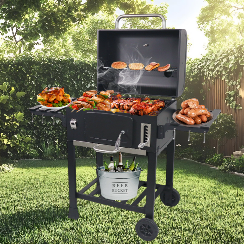 SCB-28 Parrilla de Carbón con Carrito Asador