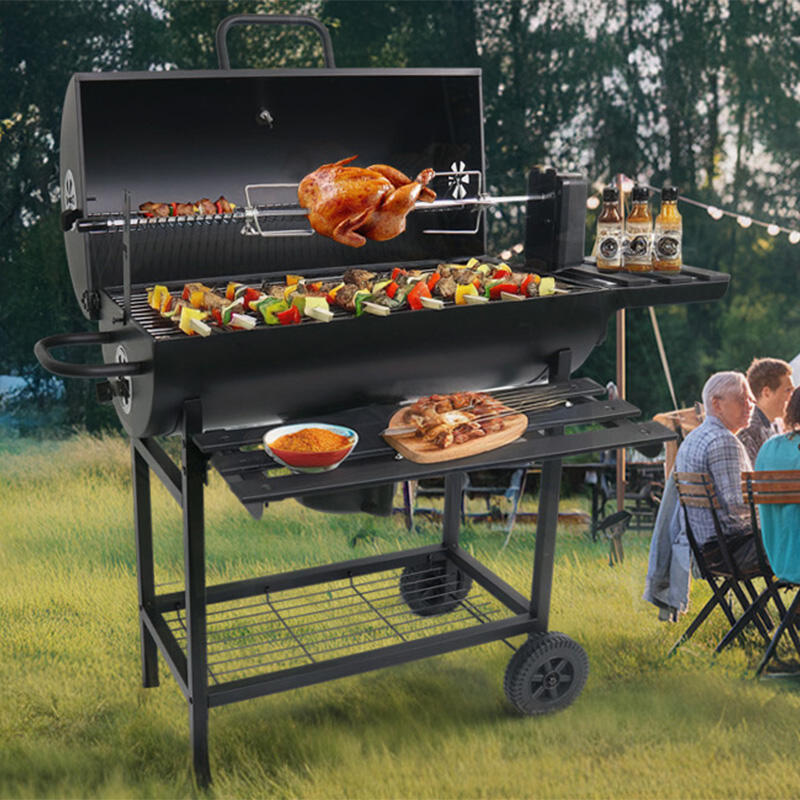 SCB-23 Automatic Barrel Barbecue Grill with Rotisserie Kit