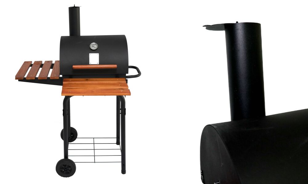 001V Shaped Premium Barrel BBQ Smoker Grill.jpg