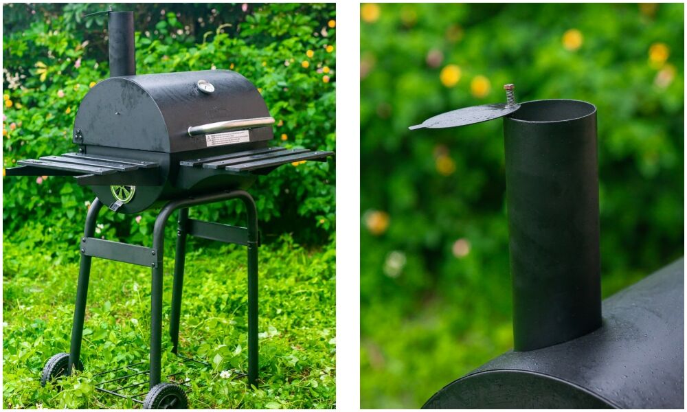 V Shaped Compact Oil Drum BBQ Smoker Charcoal Grill001 .jpg