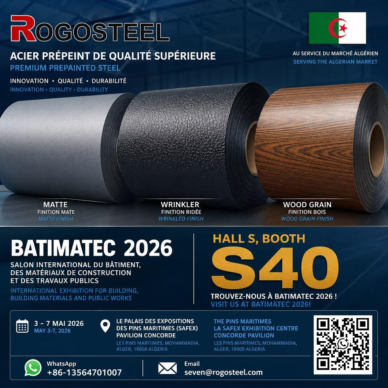 ROGOSTEEL en BATIMATEC 2026: Conectando con la creciente demanda de acero del norte de África