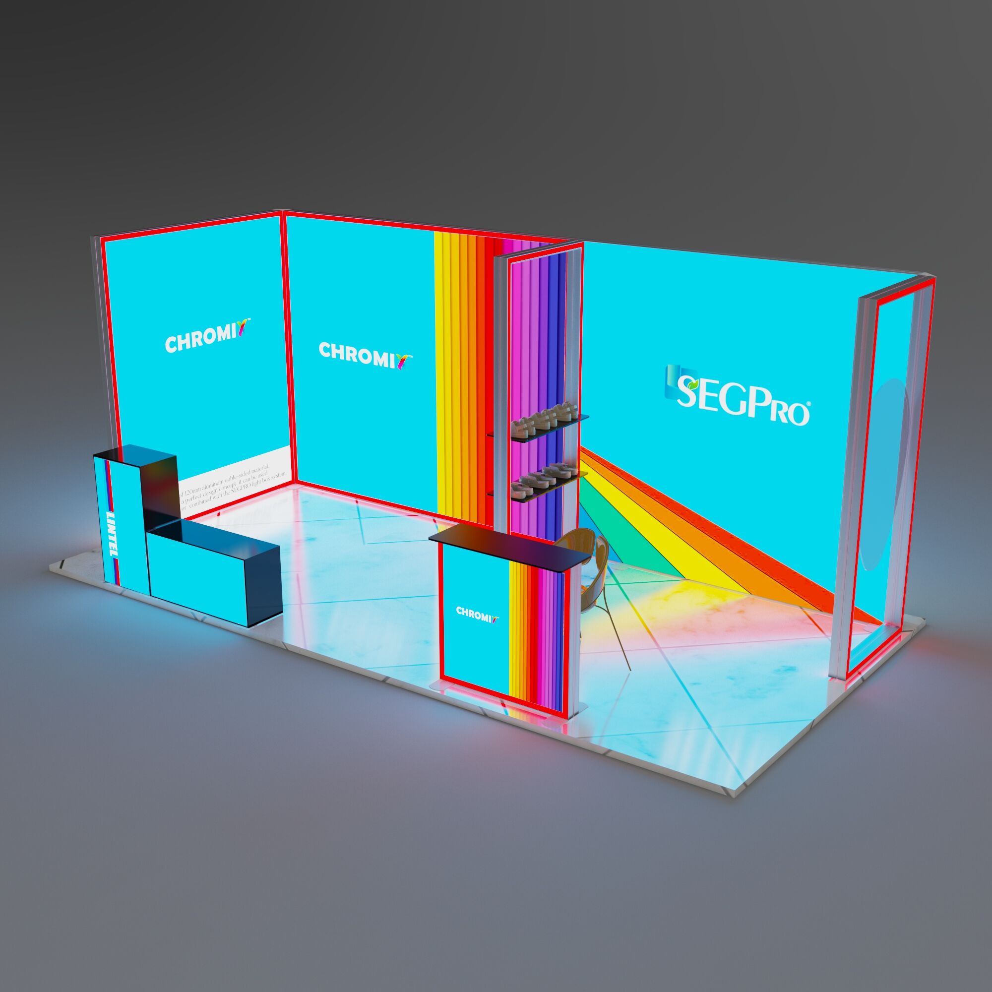 Chromix Modular RGB Light Frame Booth 10x20ft