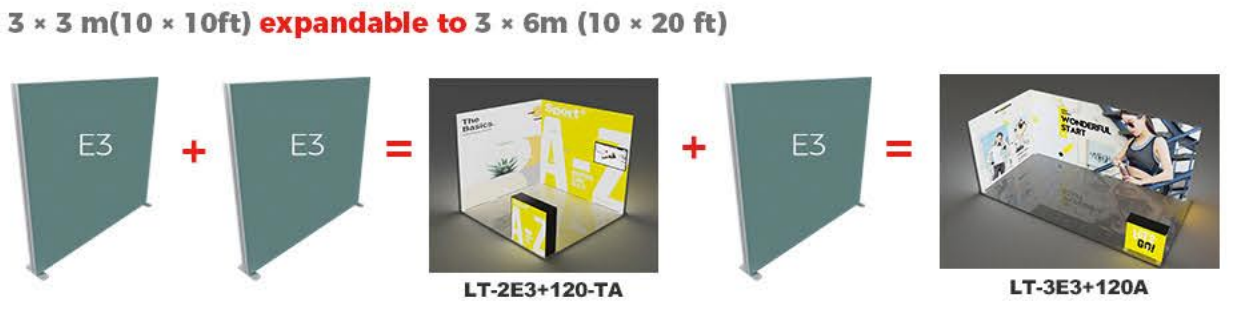 120mm modular light box 10x10ft expandabel to 10x20ft