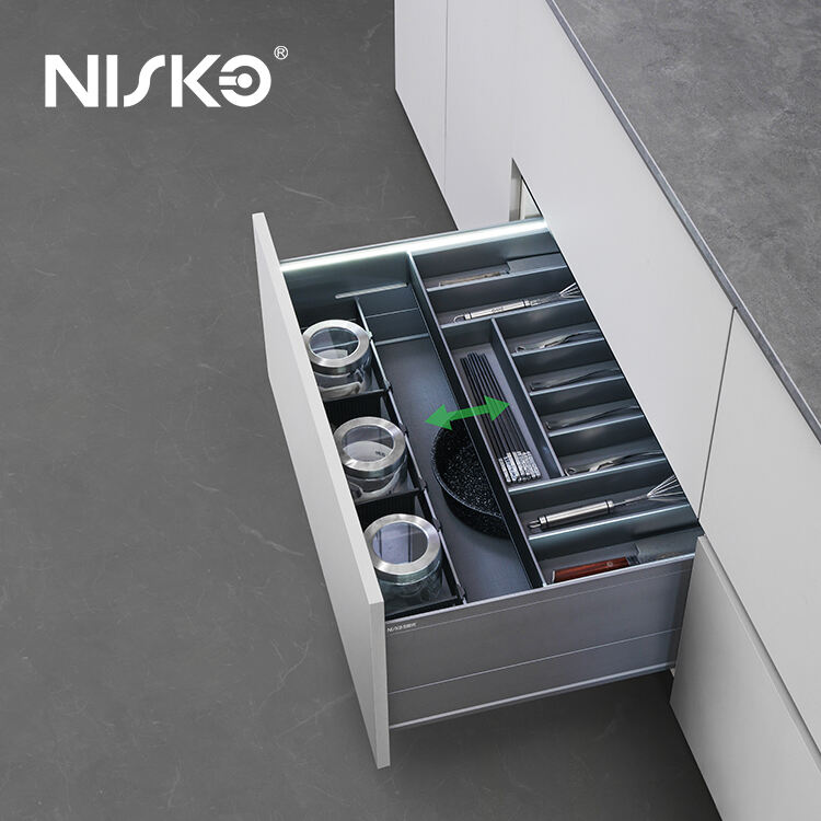 Multi-function Aluminum Cutlery Tray Removable Bottle Rack - NISKO Hardware