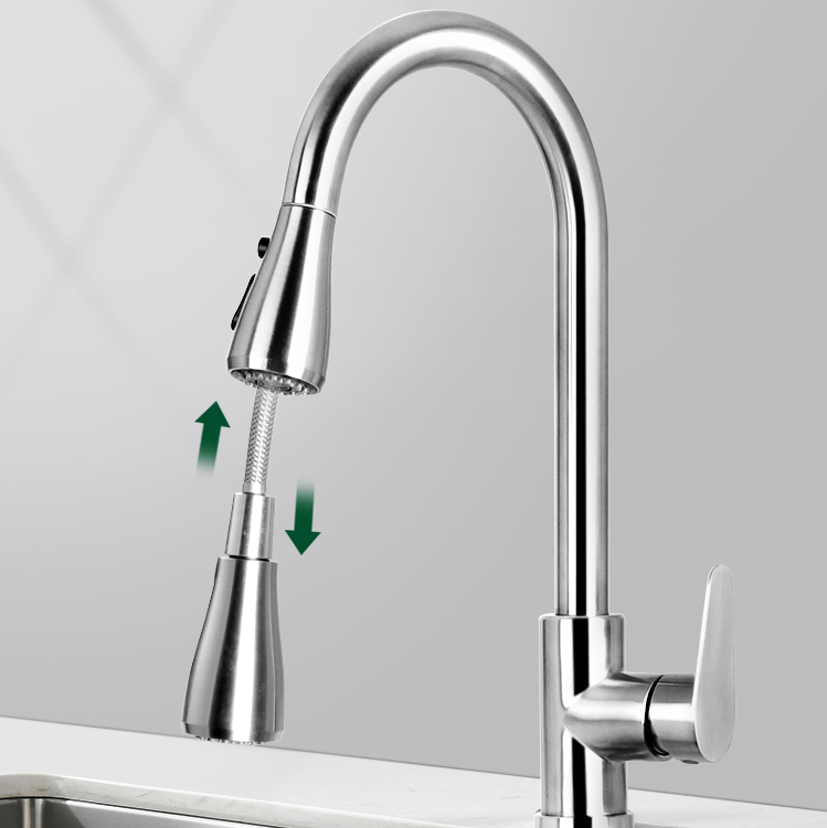  NISKO Kitchen Stainless Steel Pull Down 360° Adjustable Faucet