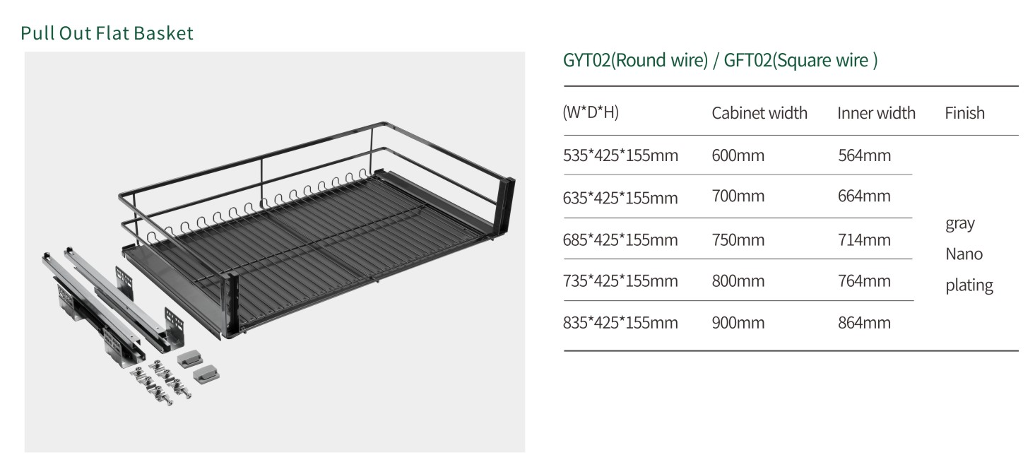 Kitchen Cabinet Dish Drying Basket Sliding Pot Wire Rack details