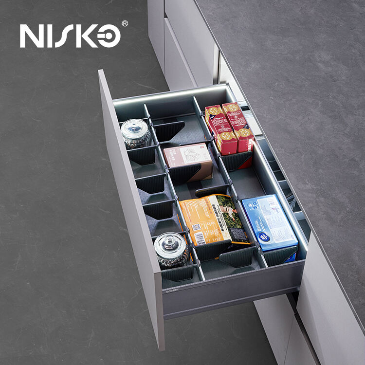 NISKO Luxury Soft Closing Bottle Basket with Led Light