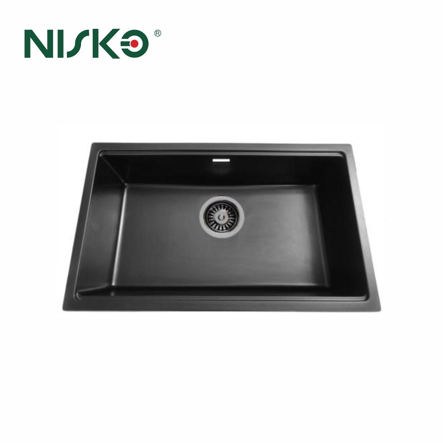 Kitchen Under Mount Single Bowl Quartz Resin Black Sink