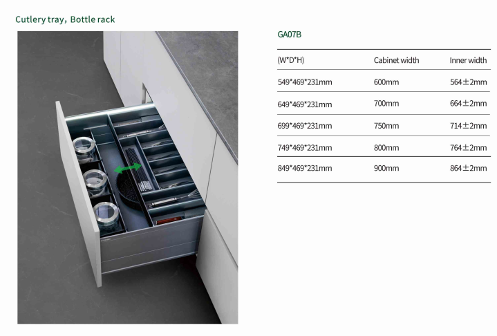 Multi-function Aluminum Cutlery Tray Removable Bottle Rack factory