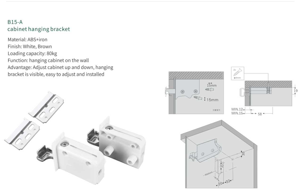 Universal Wardrobe Wall Mounted Hanging Bracket Kit  factory