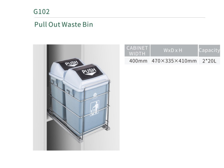 Waterproof Large Capacity Double Kitchen Garbage Container factory