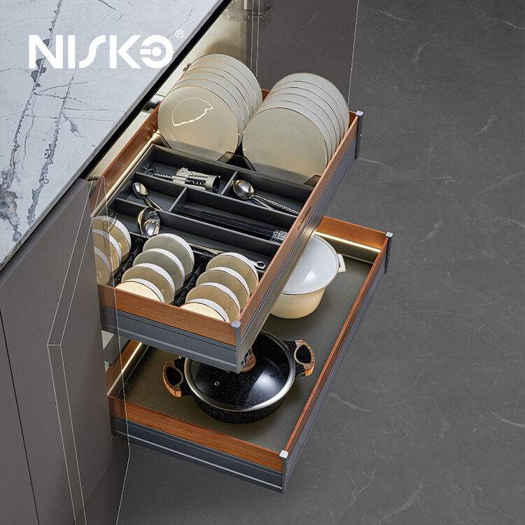 NISKO Lighting Pull out Basket for Hinge Door Cabinet