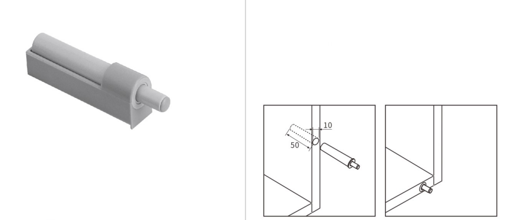 NISKO Technical Wardrobe Door Buffer Silent Closing Stopper  supplier