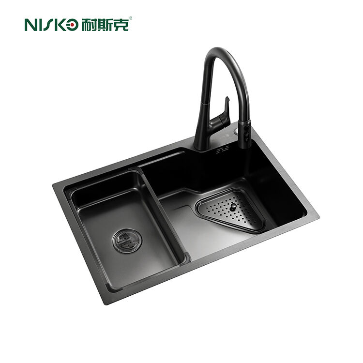 set cucina lavandino per uso domestico nero