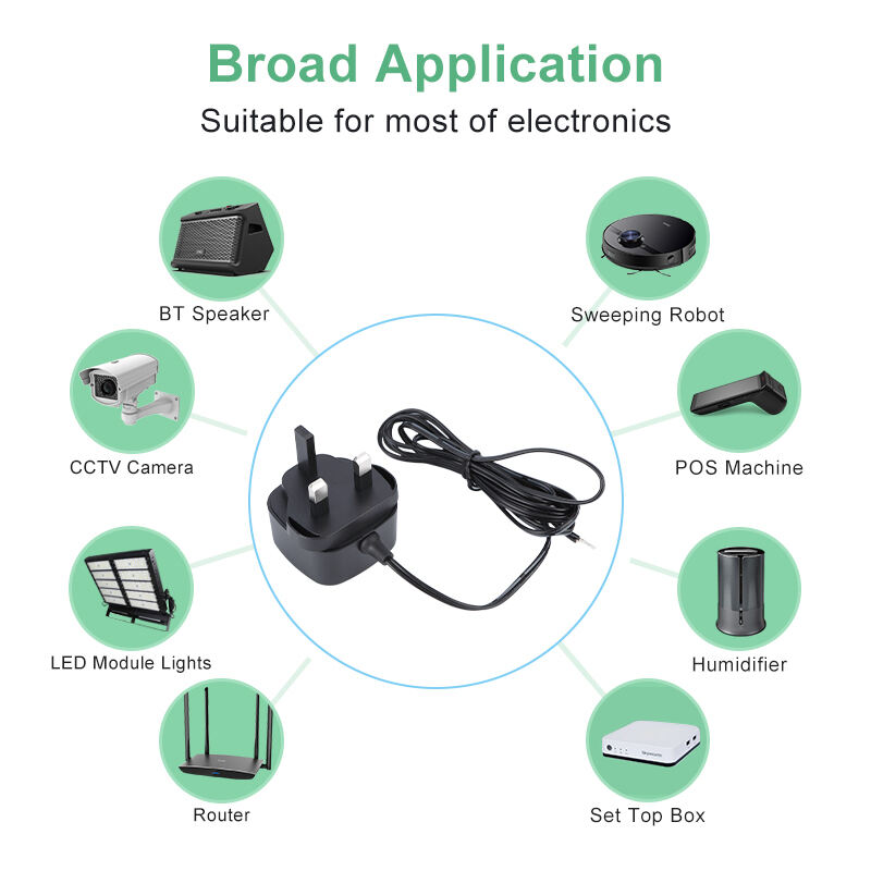 UK Plug 9V 1.5A Wall-mounted Power Adapter