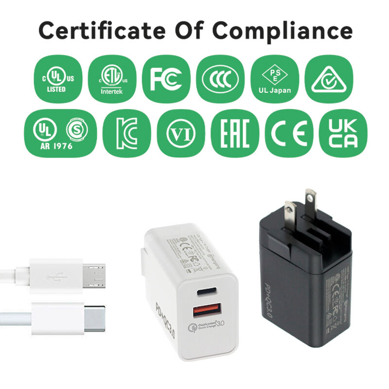 Interchangeable Plug PD 20W USB A Type C Fast Charger