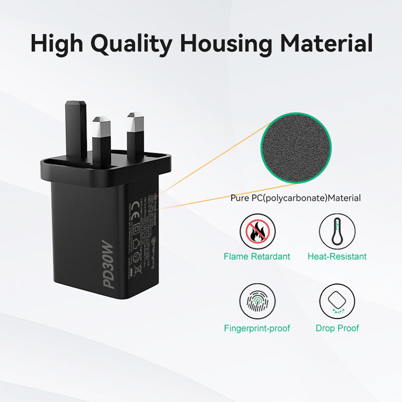 UK Standard 15V 2A PD 30W Fast Charging Charger