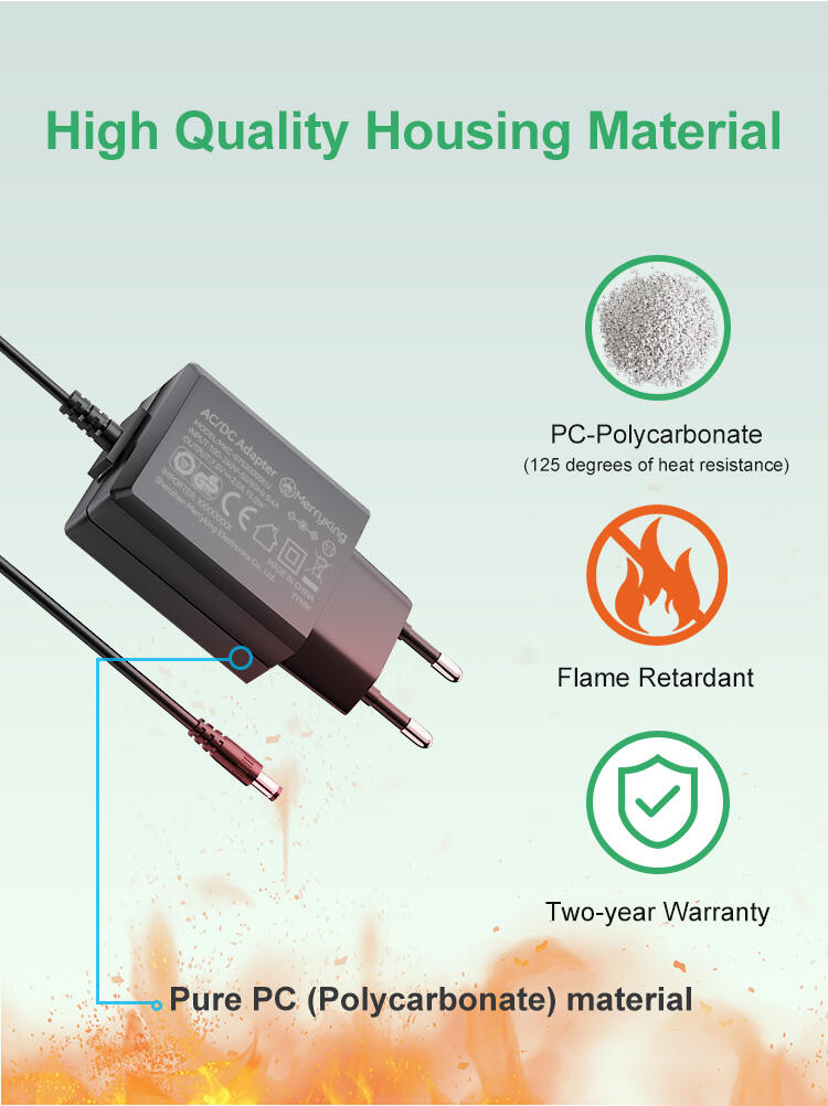 EU Plug AC Adapter 8V 2000ma