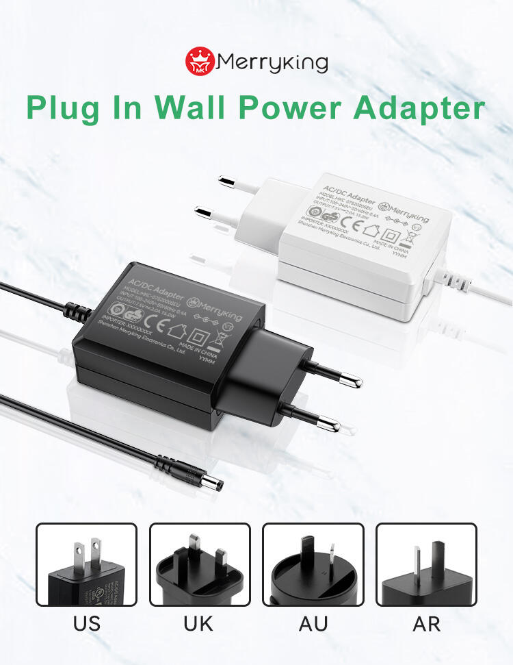 EU Plug AC Adapter 8V 2000ma