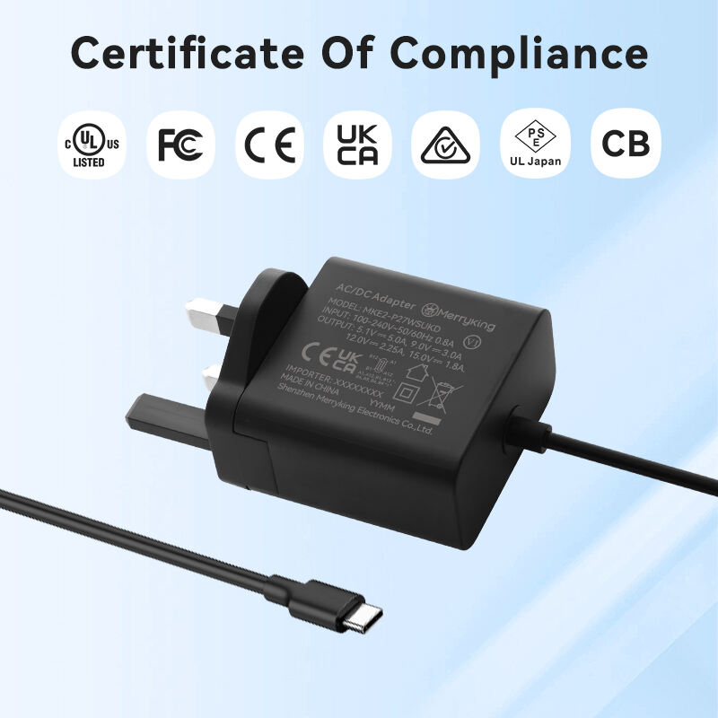 UK stik 27W 5,1V/5A Raspberry Pi oplader