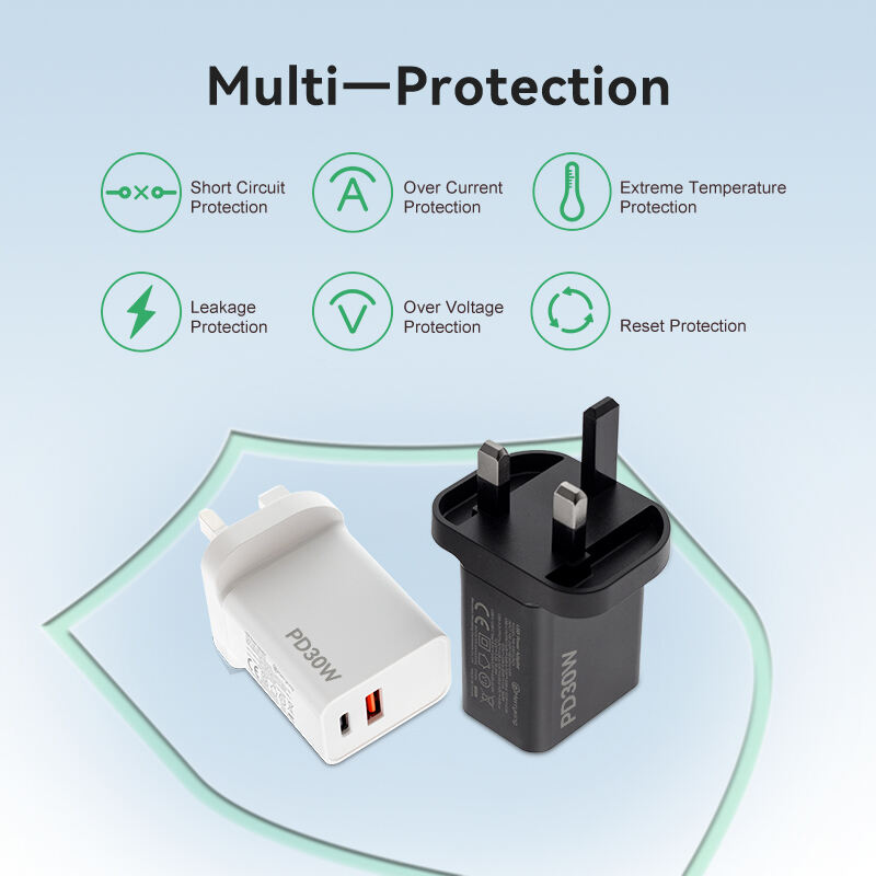 UK Standard 15V 2A PD 30W Fast Charging Charger