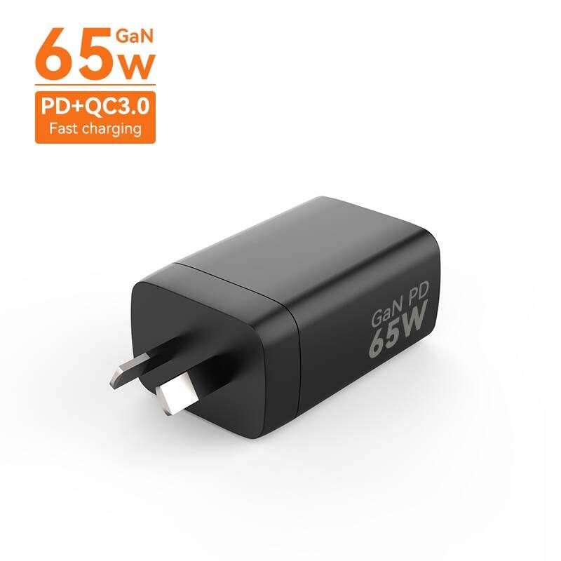 Australian Plug 65W 2C 1A GaN Charger Block