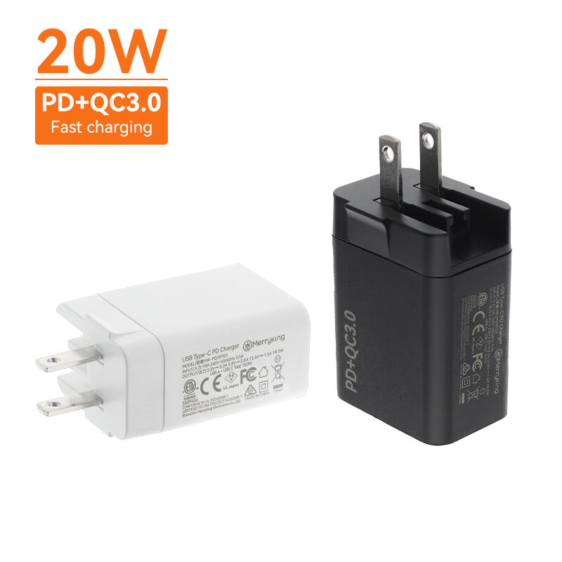 Interchangeable Plug PD 20W USB A Type C Fast Charger