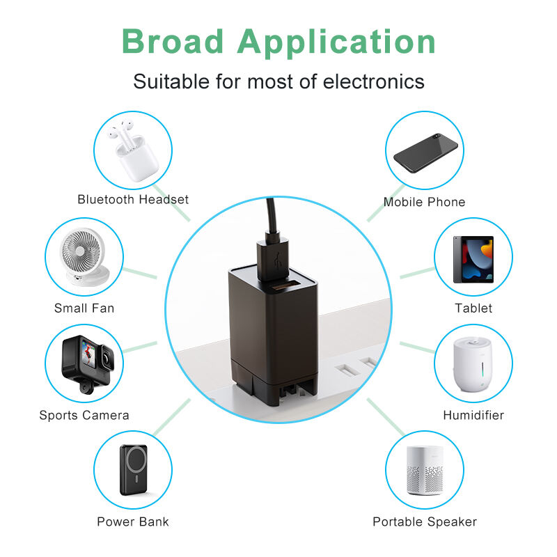 US Plug 5V 500mA USB A Dual Charger