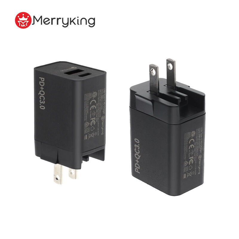 Interchangeable Plug PD 20W USB A Type C Fast Charger