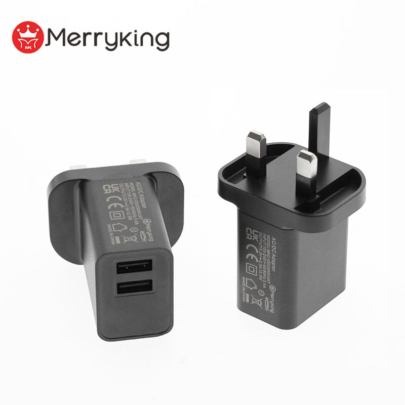 UK Plug 5V 1000mA USB A Wall Charger