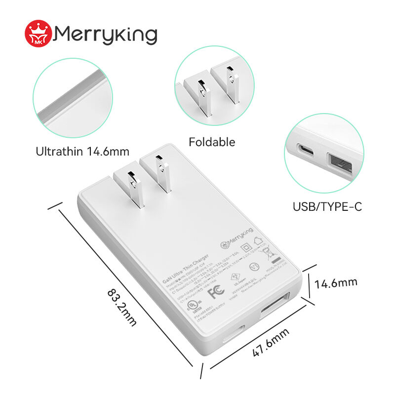 Foldable Plug Ultra Slim Fast Charger for Smart Watch