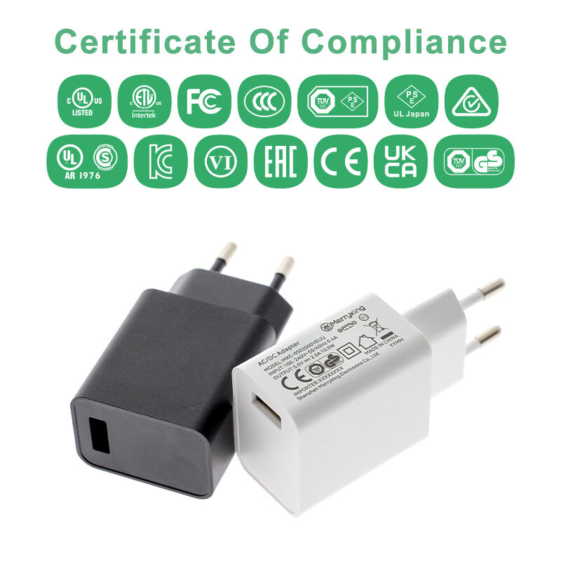 EU Standard 5V 2.4A USB A Charger Adapter