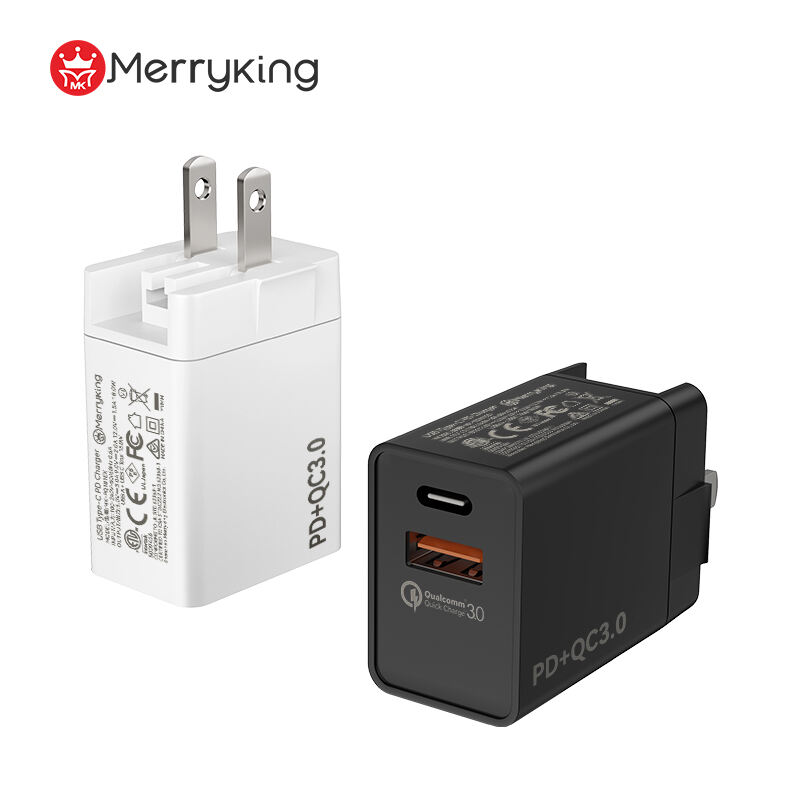 Interchangeable Plug PD 20W USB A Type C Fast Charger