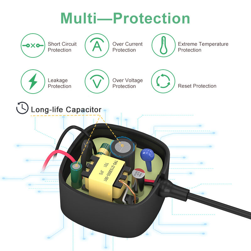 UK Plug 9V 1.5A Wall-mounted Power Adapter